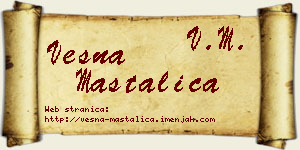 Vesna Mastalica vizit kartica